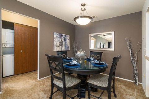 Spacious dining room area at Park Lane Apartments in Southfield, MI